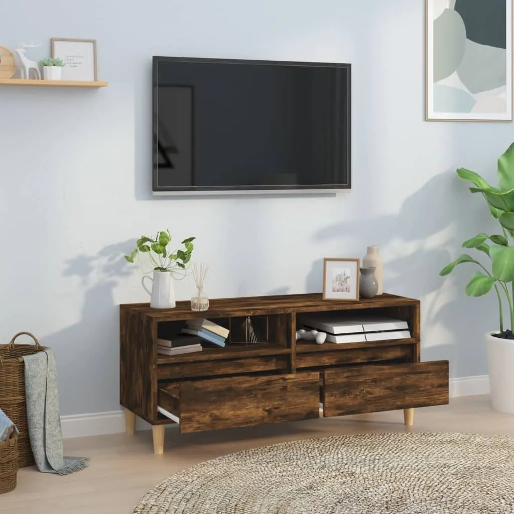 Mobile TV Rovere Fumo 100x34,5x44,5 cm | Arredo Soggiorno Moderno