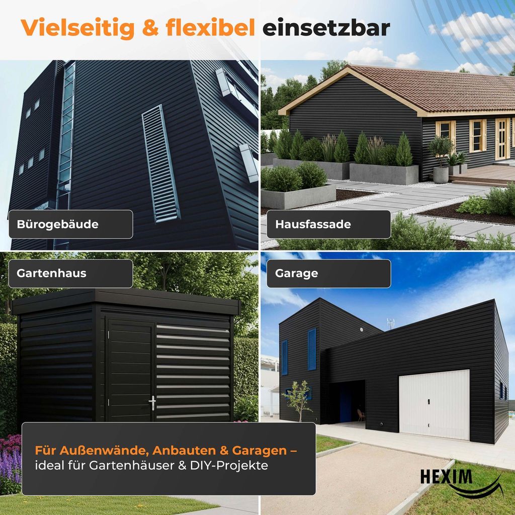 HEXIM Siding Fassadenpaneele außen Fassadenverkleidung Produktbild 