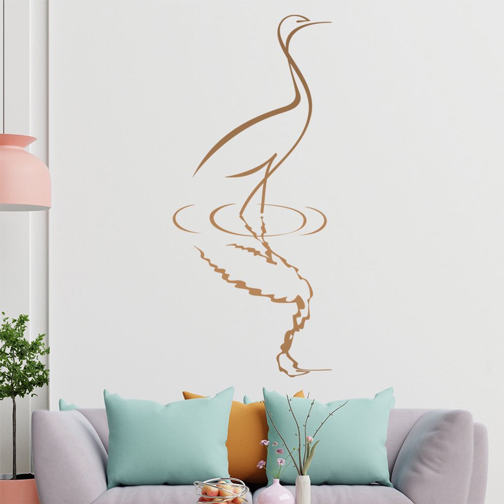 Vogel Linien Wandtattoo in 6 Größen - Wandaufkleber Wall Sticker - Dekoration, Küche, Wohnzimmer, Schlafzimmer, Badezimmer