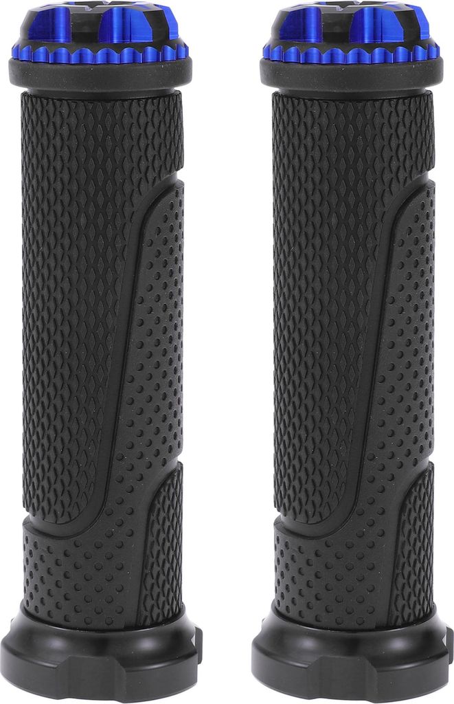 7/8" 22mm 15/16" 24mm Universelle Motorrad Handgriff Abdeckung Rutschfest Aluminiumlegierung Gummi Lenker Griffe Für Motorroller Scooter Blau 1 Paar