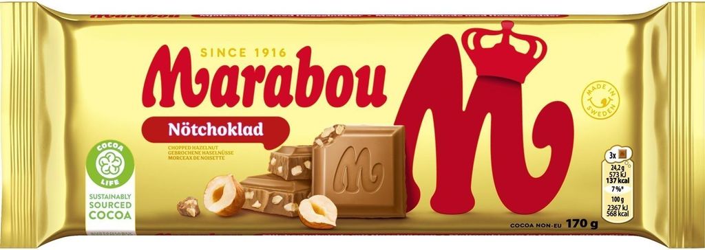 Marabou Nötchoklad 170g Image du produit 