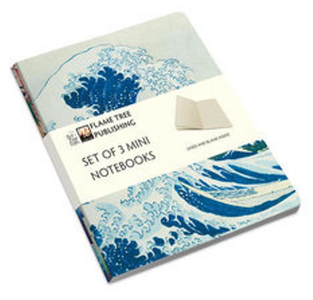 Japanese Woodblocks Set of 3 Mini Notebooks