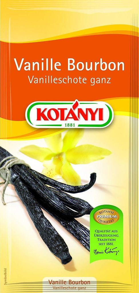 Kotanyi Bourbon ganze Vanillenschote verfeinert alle Süßspeisen 30g