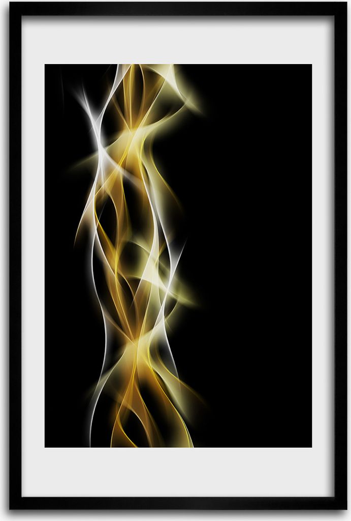 Bild - Bilderrahmen - 40 cm x 60 cm - MDF - Rahmen - Wandkunst - Abstraktion von Licht