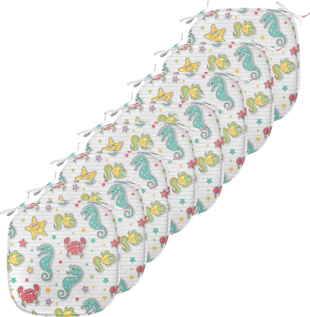 Coussins de Salle à Manger Lot de 8 pour Sièges de Cuisine 40x40 cm Teal