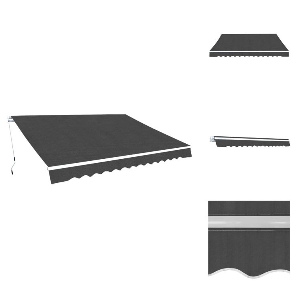 vidaXL Gelenkarmmarkise 350 cm Anthrazit - Markisen