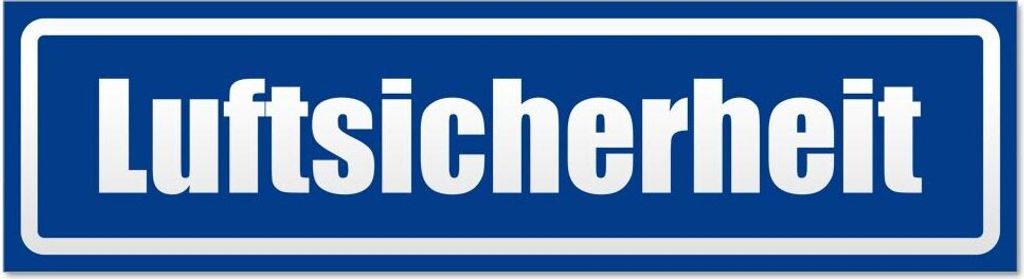 Kiwistar Luftsicherheit invertiert Magnetschild Schild magnetisch - 45cm Verkehrsblau - Magnetfolie für Auto PKW Kfz