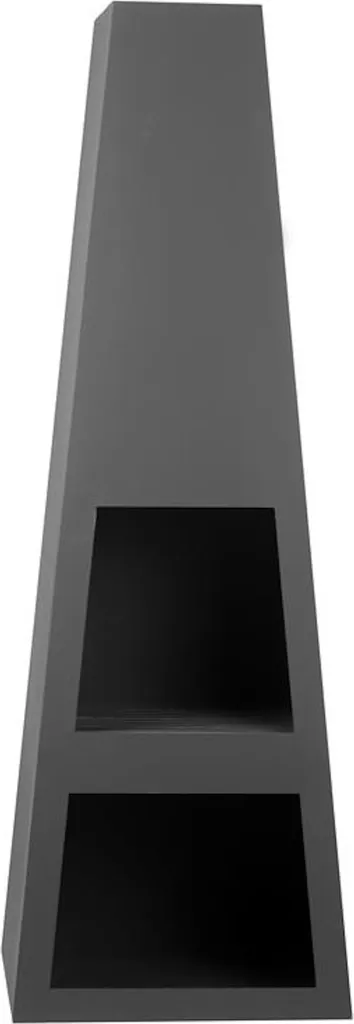 Cheminée de jardin Markone 203-2 laquée noire : 40 x 40 x 118 cm robuste
