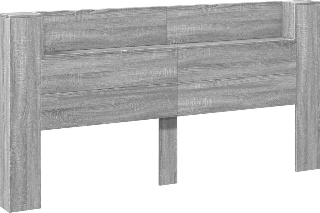 vidaXL Kopfteil Graues Sonoma 200 x 16,5 x 103,5 cm Holzwerkstoff