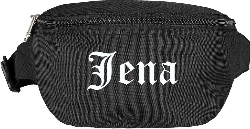 Jena Bauchtasche - Altdeutsch bedruckt - Gürteltasche Hipbag Schwarz
