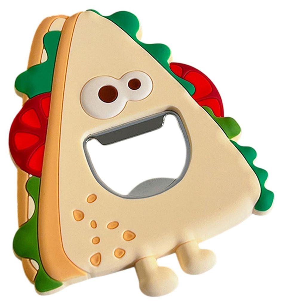 Kühlschrankmagnet mit Cartoon-Flaschenöffner, 3D-Sandwich, Zwiebel, Banane, Wassermelone, Ananas, Flaschenöffner-Werkzeug, Kühlschrankmagnet-Zu...