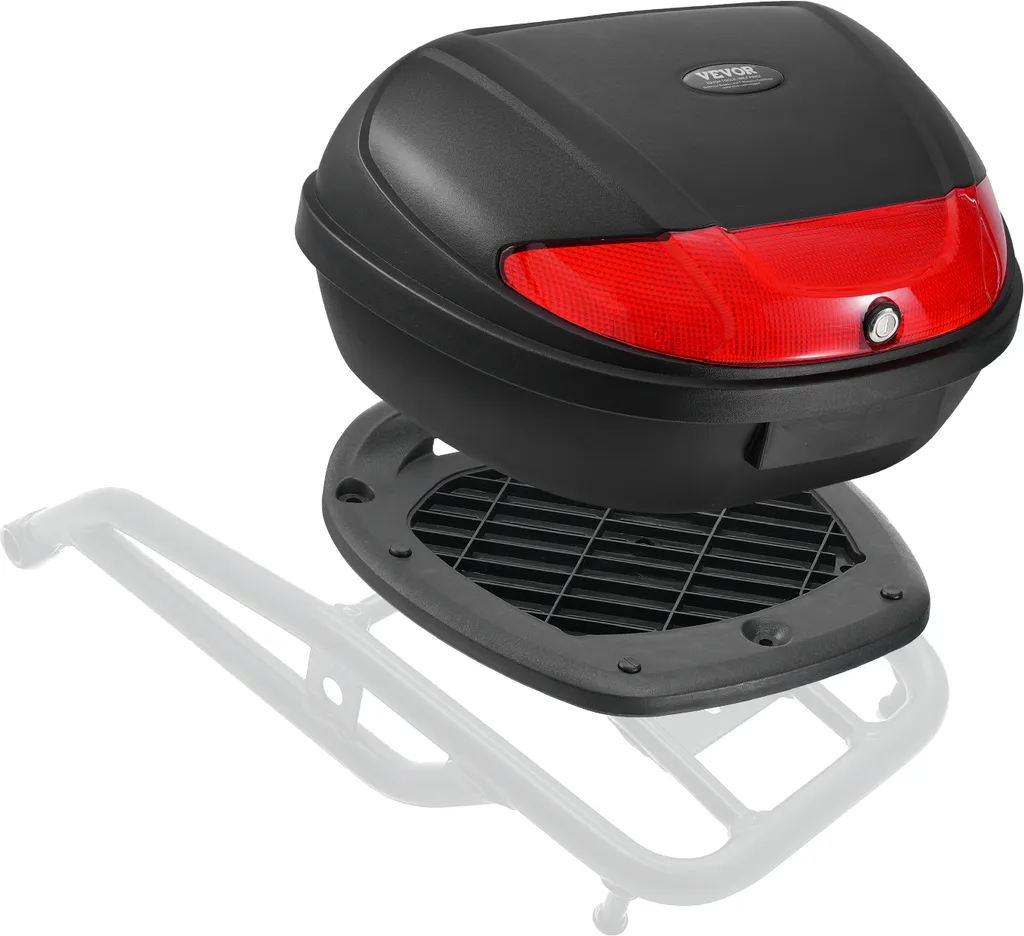 VEVOR bauletto per moto, bauletto per moto, 62 l, bauletto universale in materiale PP con piastra riflettente, impermeabile, bauletto per moto rimovibile (605 x 430 x 305 mm)