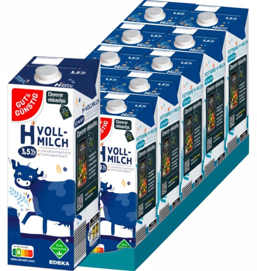 Gut & Günstig H-Milch 3,5% 12er Pack (12 x 1 l) Produktbild 