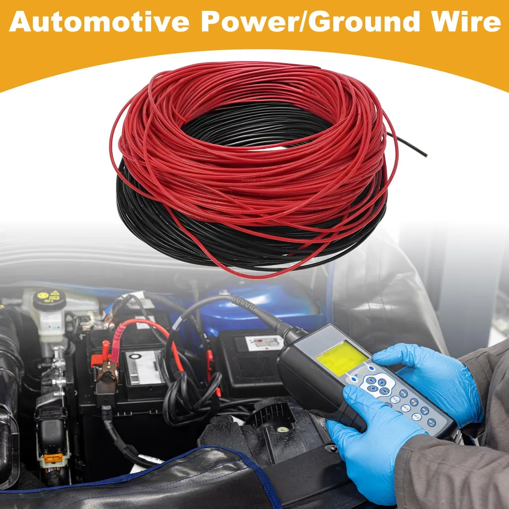 Câble Audio 20AWG Souple et Isolé TC Noir et Rouge pour Voiture 148Ft