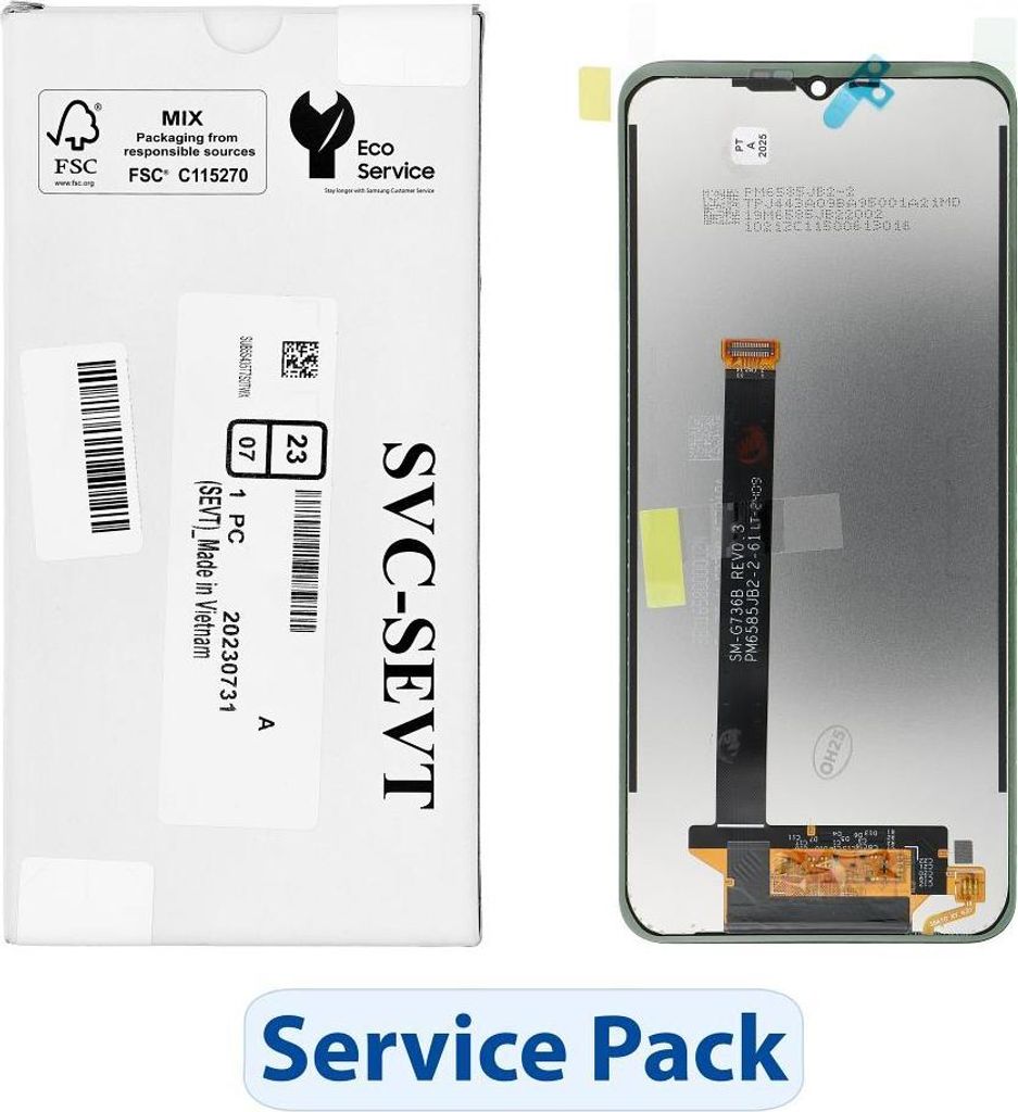 ServicePack LCD Display passend für SAMSUNG Xcover 6 Pro F736B GH82-29187A