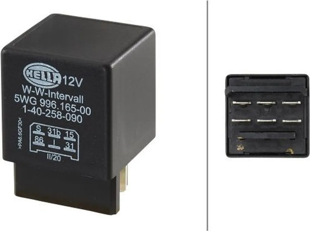 Relais 12V 6 pôles HELLA idéal pour feux de route et accessoires moteur