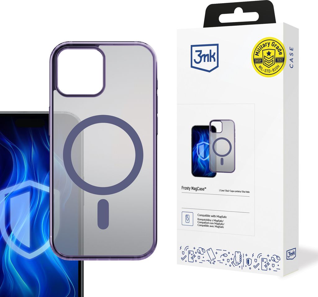 3mk Schutzhülle Frosty MagCase Cover für Apple iPhone 12 Pro Max grau Backcover kompatibel mit MagSafe