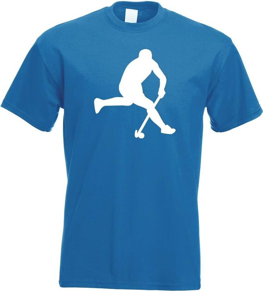 Kiwistar - T-Shirt - royal - Hockey Ball Sportler Figur Motiv Bedruckt Funshirt Design Print - mit Motiv Bedruckt - Funshirt Design - Sport - Freiz...