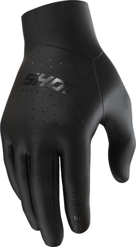 Gants motocross Shot Mist noir T9 - Idéal pour entraînement et sorties
