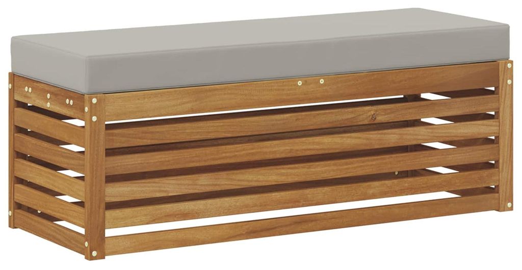 vidaXL Outdoor Hocker Bank Massivholz Akazie Natur