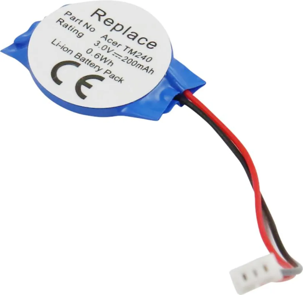 Avizar Batteria CMOS per Acer TM240 | 3V 200mAh Li-Ion Alta Qualità - 1