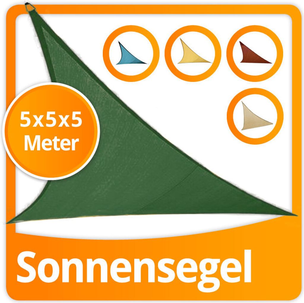 Sonnensegel Sonnensegel Dreieck 5m – Wetterfest Sonnenschutz Terrasse Garten