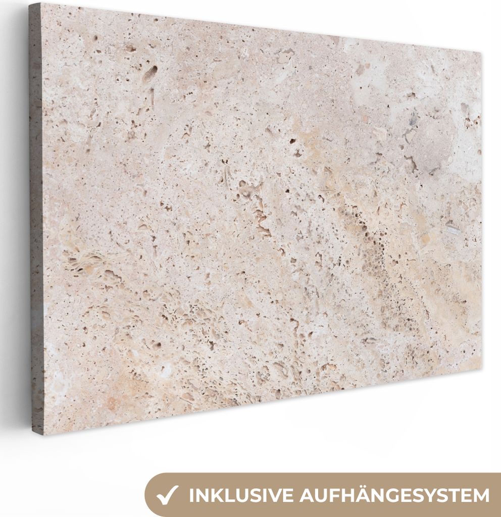 OneMillionCanvasses - Leinwandbilder - 150x100 cm, Textur - Beige - Muster - Kunst, Wandbilder Kunstdruck Wanddekoration - Foto auf Leinwand - Ge...