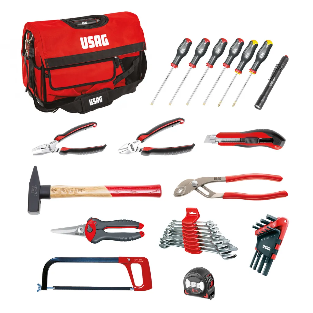 USAG U00070010 Sacoche à outils professionnelle avec 32 pièces mixtes