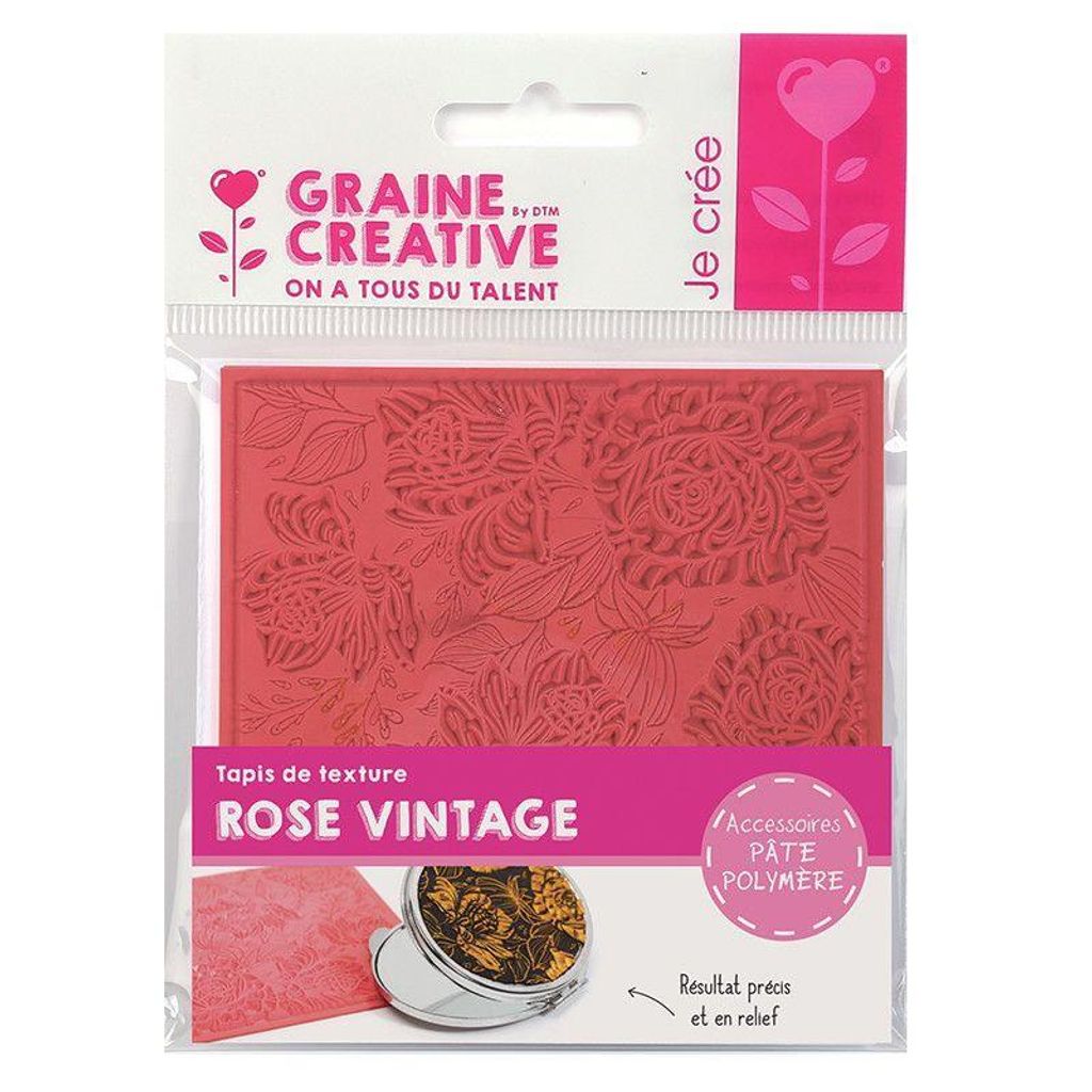 Texturmatte für Polymer-Ton - Vintage Rose