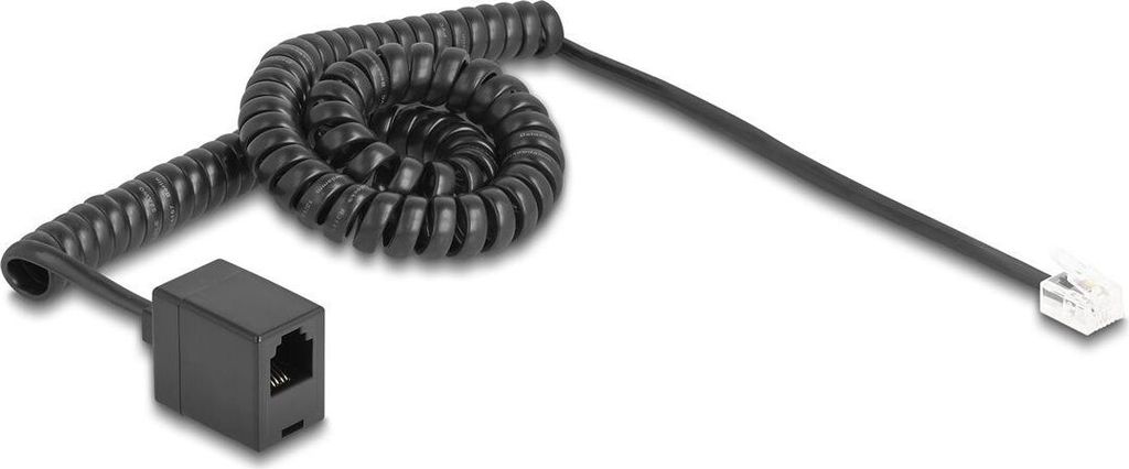 Delock Telefonkabel/Spiralkabel RJ11 St. zu RJ11 Bu. 3m