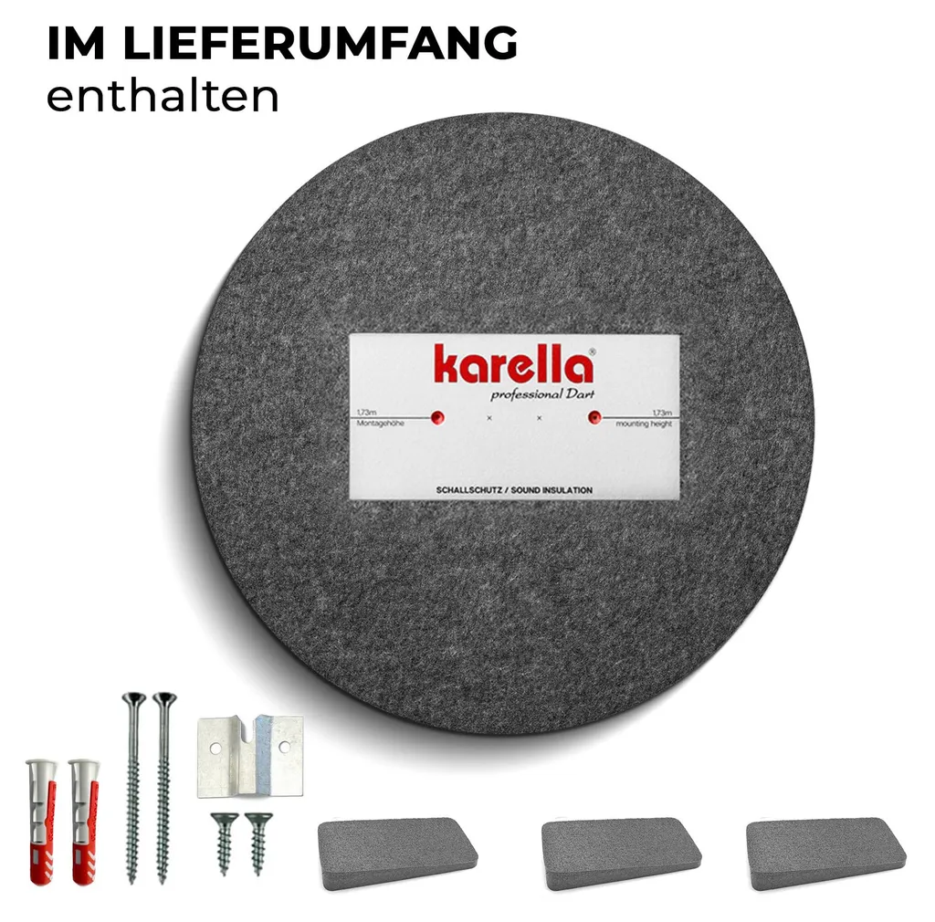 Karella Isolation Acoustique Compact Ø45 cm pour Cible de Fléchettes - 4