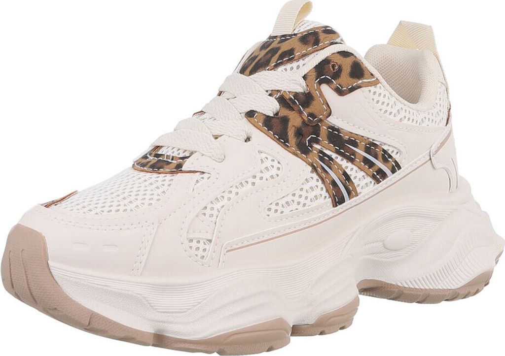 Ital-Design Damen Freizeitschuhe Lederoptik, Synthetikoptik Sneakers Low 88930591 Beige Gr. 37