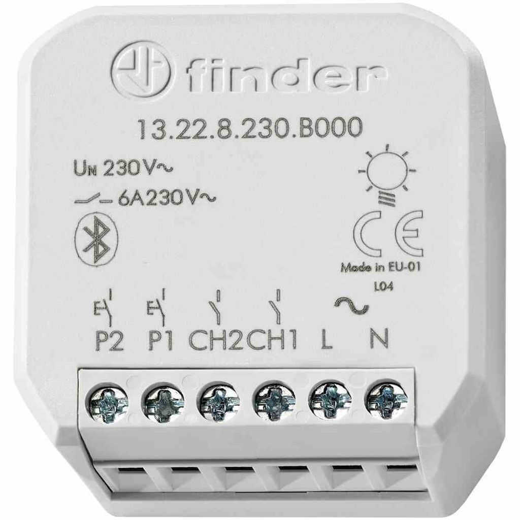Finder Yesly 2-Kanal Funk-Schaltaktor 13.22.8.230.B000 Grau (13.22.8.230.B000)