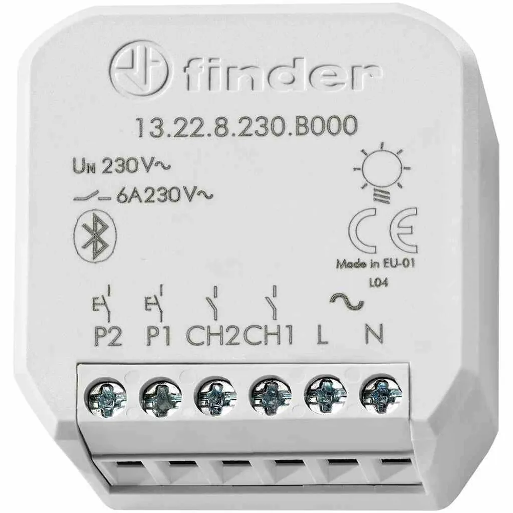 Finder Yesly 13.22.8.230.B000 Actionneur de commutation radio 2 canaux