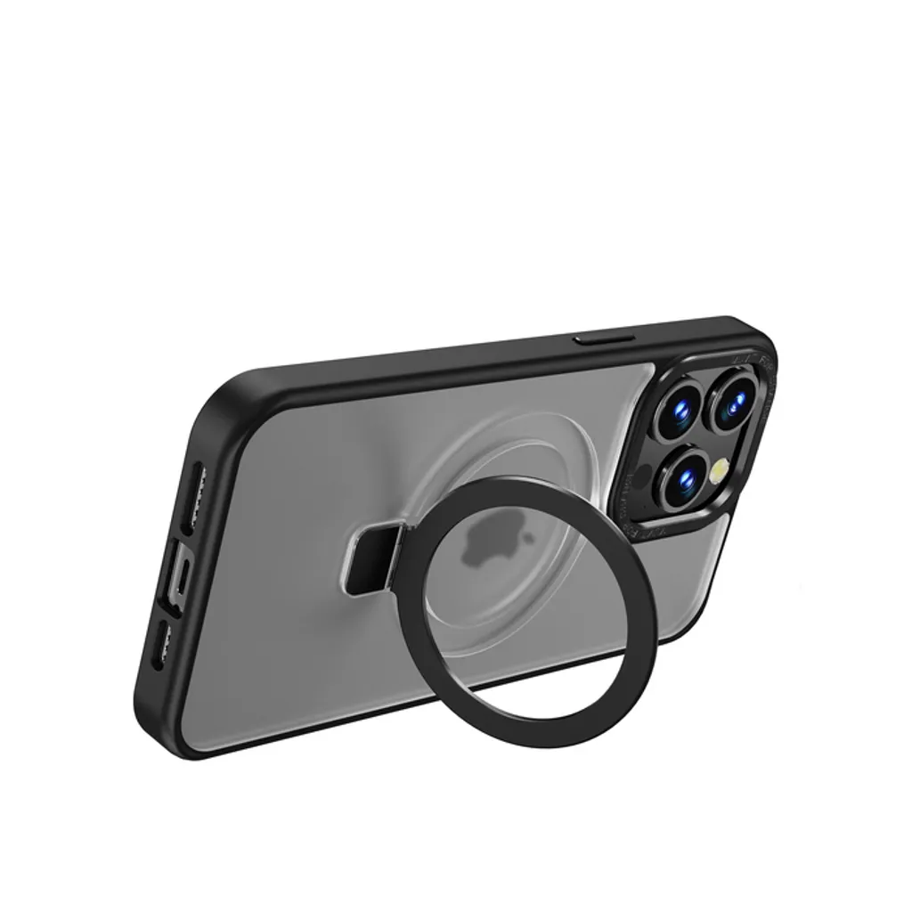 Coque iPhone 15 Pro Max idéale vidéo avec support MagSafe intégré noir