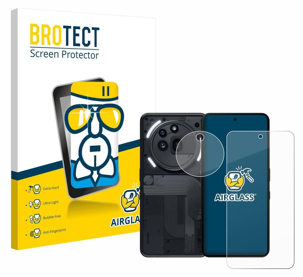 A product packaging for a screen protector, showing the packaging and the product itself.