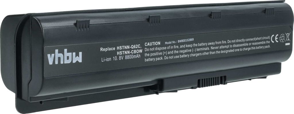 vhbw Akku kompatibel mit HP CompaQ Pavilion dm4t-1000, dm4-1140sa, dm4-1090ee, dm4-1090la, dm4-1080ee Notebook (8800 mAh, 10,8 V, Li-Ion)