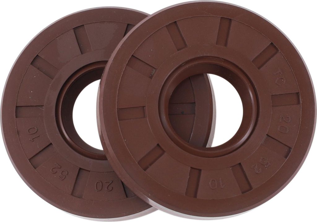 Universelle Öldichtung TC Dichtungsring Rotationswellendichtung 20x52x10mm Hochdruck FKM Gummi Braun 2 Stück