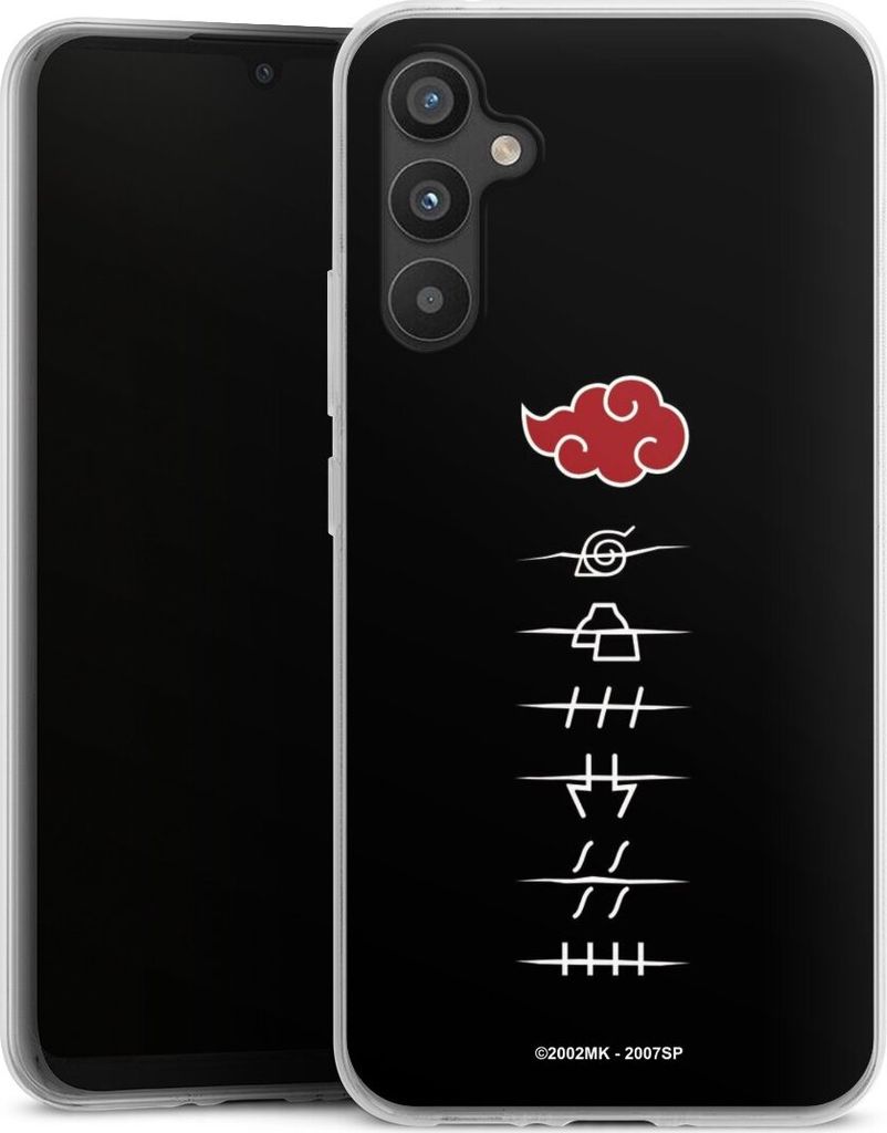 DeinDesign Handyhülle für Samsung Galaxy A34 5G Silikon Hülle Case Smartphone Schutzhülle Naruto Shippuden Offizielles Lizenzprodukt Akatsuki