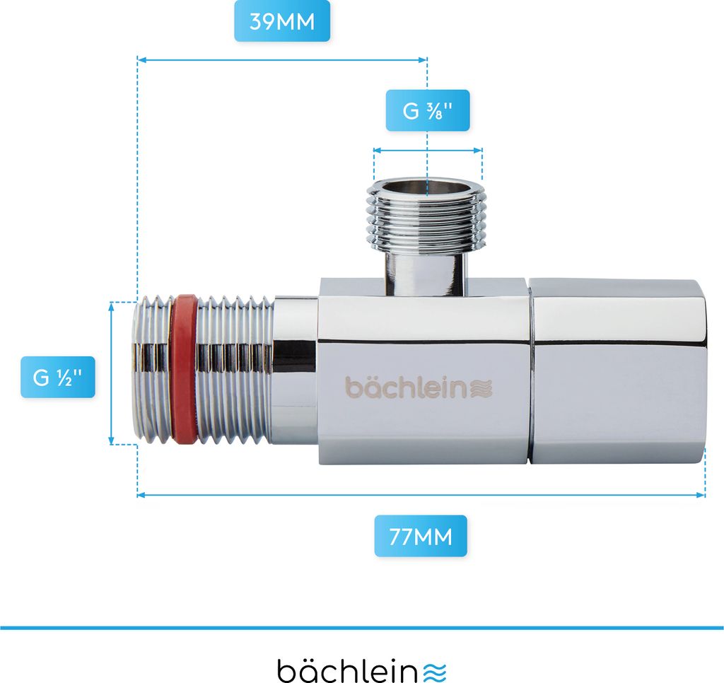 Bächlein Universal Eckventil selbstdichtend mit Produktbild 5