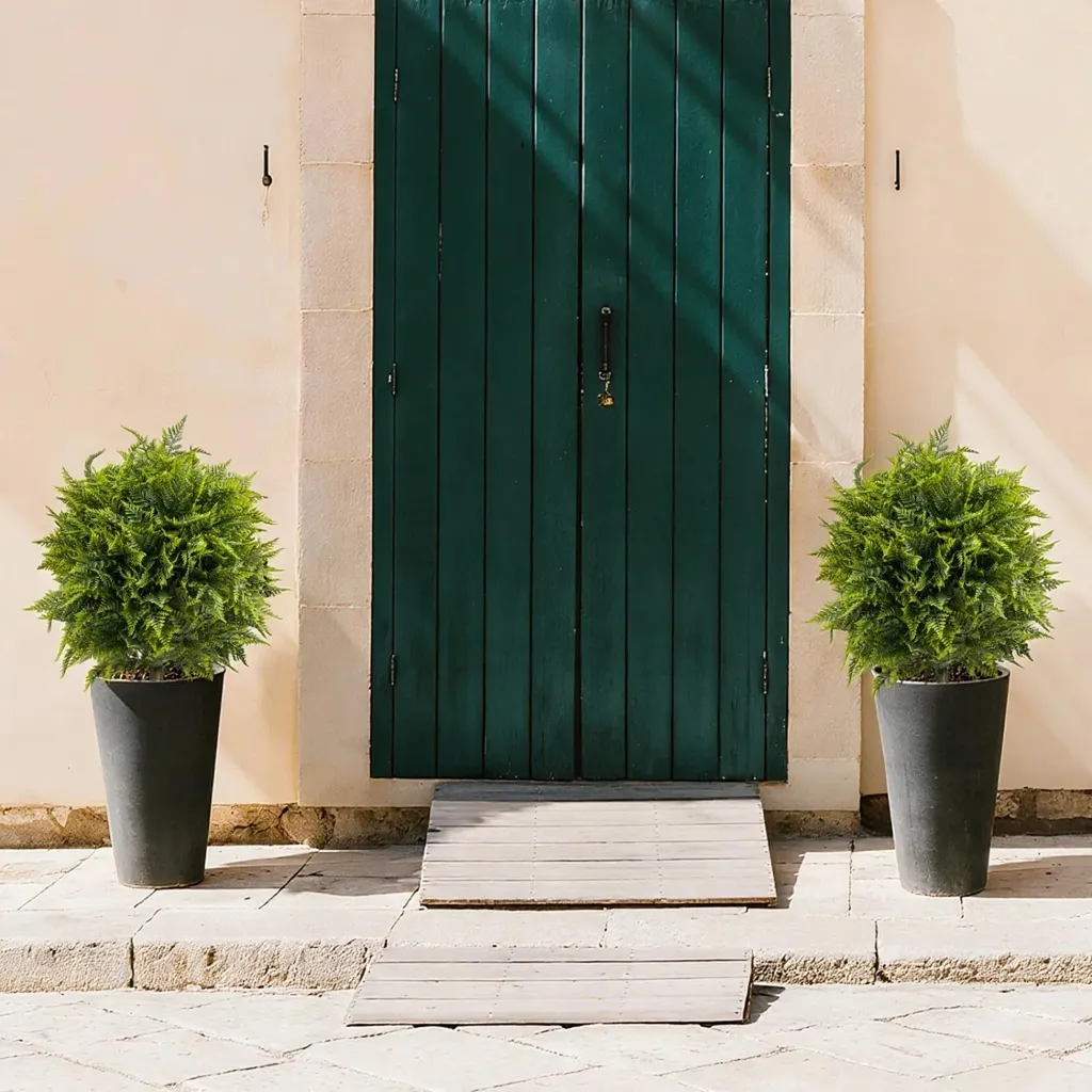 Fougère Artificielle 90 cm Intempéries - Solution Déco Jardin Lot de 2