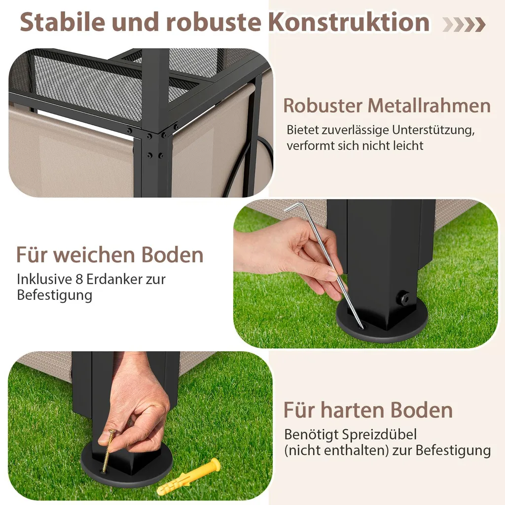 Abri Barbecue Résistant aux Intempéries avec 2 Tabourets et Bar - 9