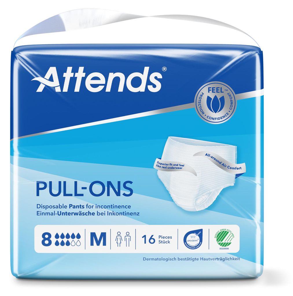 ATTENDS Pull-Ons 8 Medium - 1 paquet de 16 protections Image du produit 