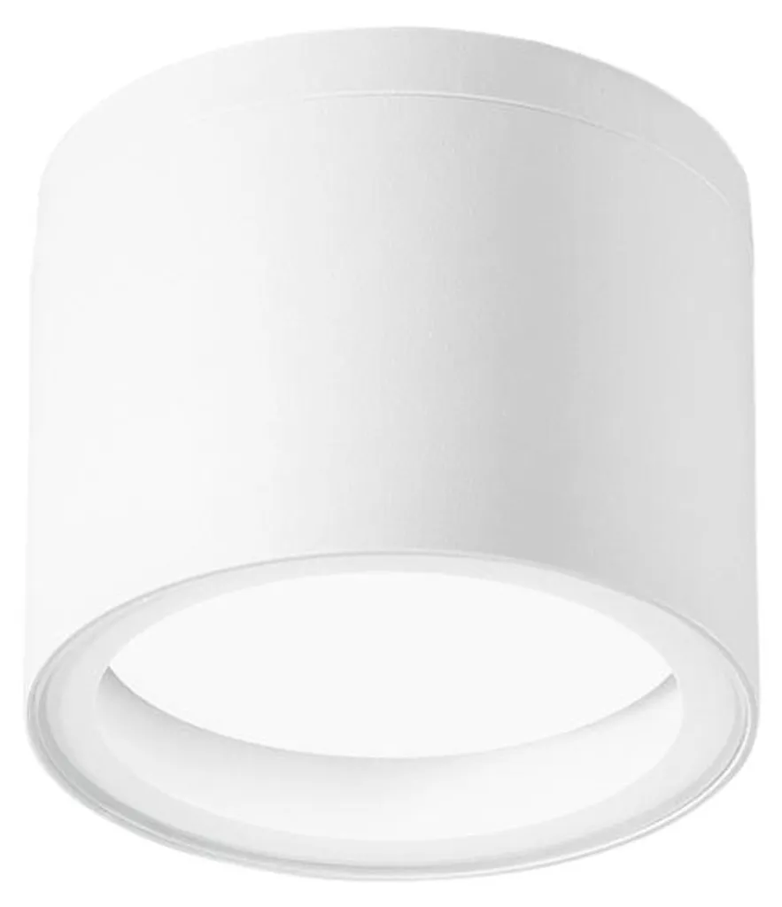 Plafonnier d'extérieur rond TOWER blanc aluminium IP54 9 cm de diamètre