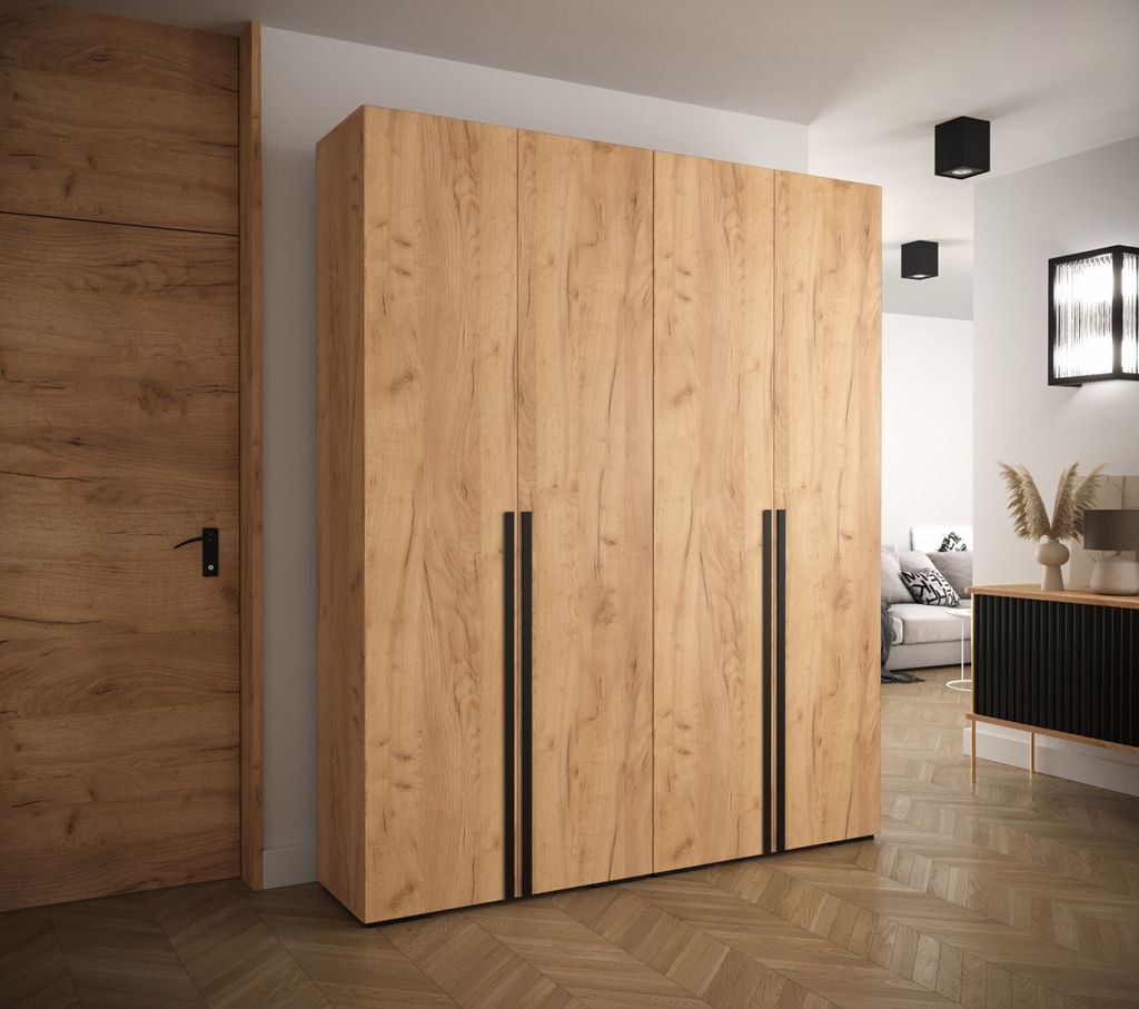 Regalschrank MARIYA 2 – Breite 200 cm, Eiche Craft Gold