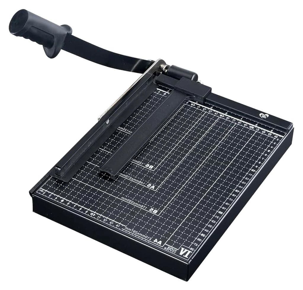 Hebelschneider A4 | Papierschneider | Papierschneidemaschine aus Metall | 12 Blatt Kapazität | Für Hobby und Beruf