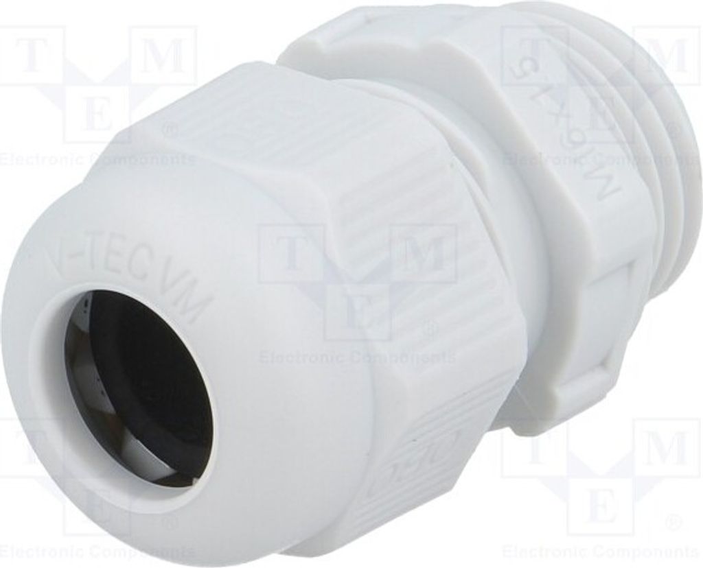 1x Kabelverschraubung hellgrau V-TEC VM16 LGR n Mat: M16 IP68 1,5