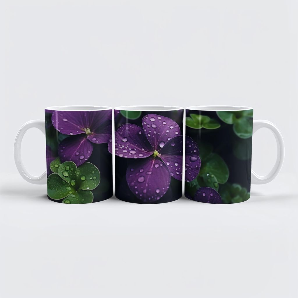raxxa Premium-Tasse "Klee im Regen"