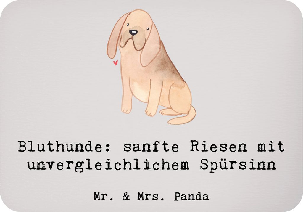Mr. & Mrs. Panda magnet Bluthunde - Grau Pastell - Geschenk, beeindruckende Hunde, Notizhalter, treuer Begleiter, Hund, Hunderasse, haftmagnet, loy...