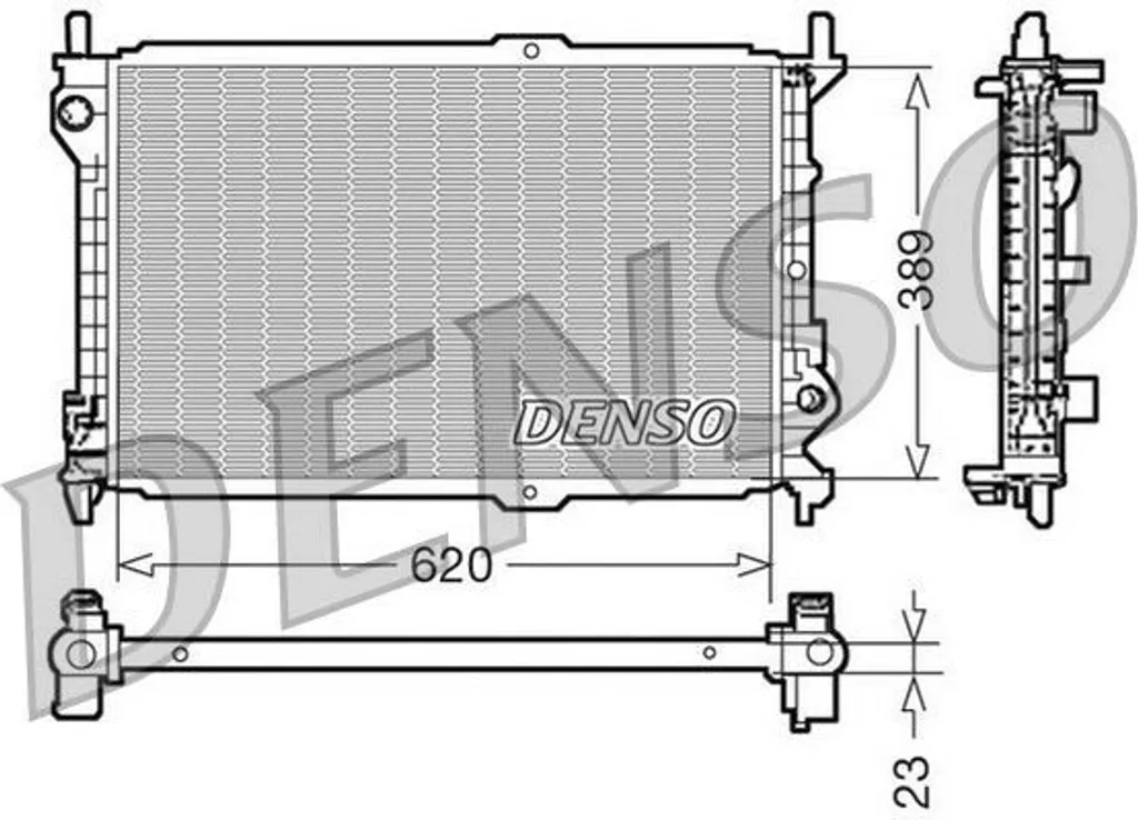 Radiateur moteur DENSO DRM10107 en aluminium OE pour Tourneo Connect
